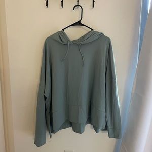 Thin Green light weight workout sweat shirt hoodie